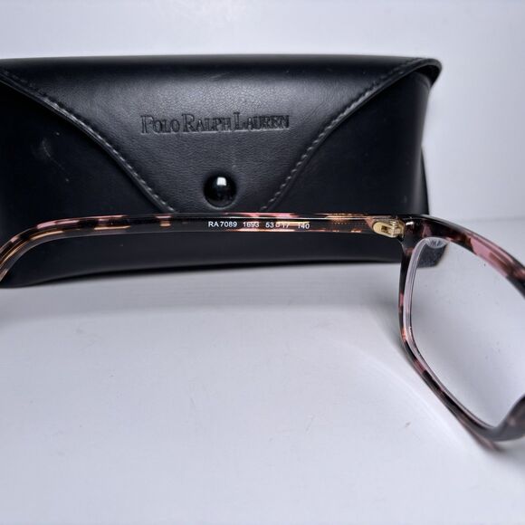 Ralph Lauren™ RA7089 1693 53 - Shiny Pink Tortoise Frame And Glasses Case - Picture 4 of 7